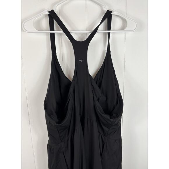 Halara Everyday Plus Size Midi Chill Dress-La Land Dress Plus Size 3X Black Slit - Picture 7 of 9